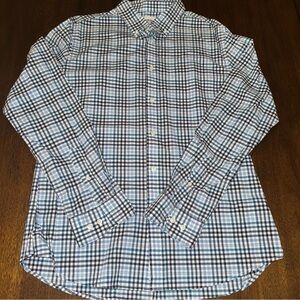 Goodfellow & Co Men's Northrop Slim Fit Button Up Shirt Blue Plaid Size Large
